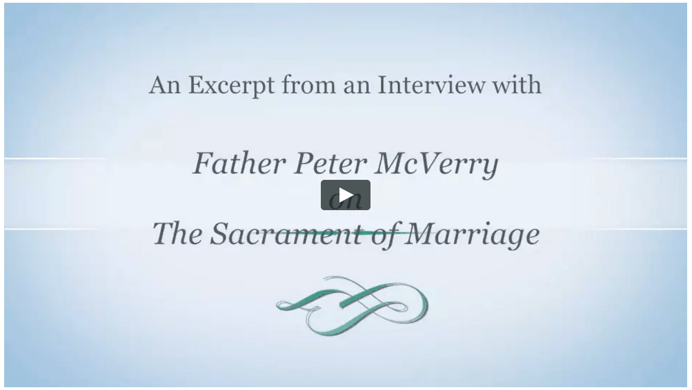 The Sacrament Of Marriage - An Interview with Fr. Peter McVerry The Sacrament Of Marriage - An Interview with Fr. Peter McVerry